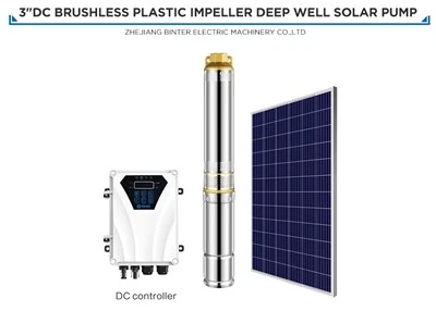 7m3/h suure vooluga 750w päikeseenergia alalisvooluga süvakaev veepump kastmiseks